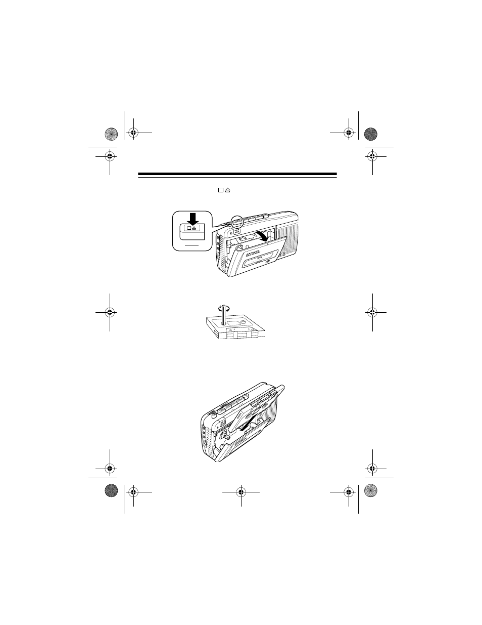Playing a cassette tape, Press, Pa us e st op ej ec t fa st -f cu e | Earpho m ic r em o te d c 6 v | Radio Shack 14-1122 User Manual | Page 12 / 28