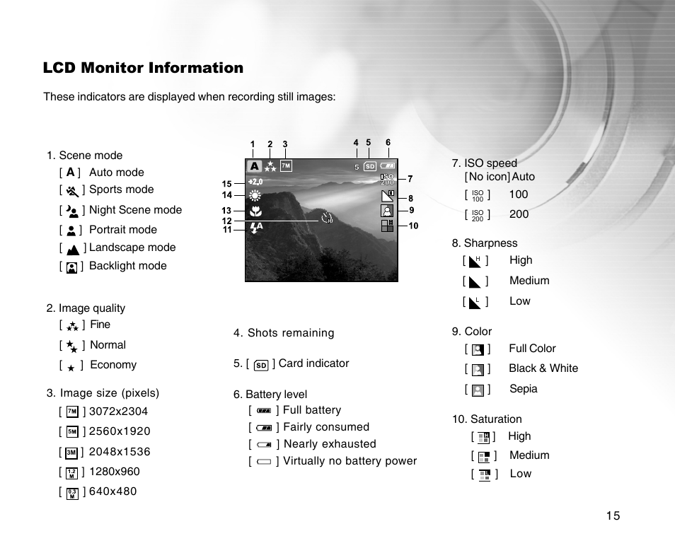 Lcd monitor information | Radio Shack 16-3898 User Manual | Page 15 / 73