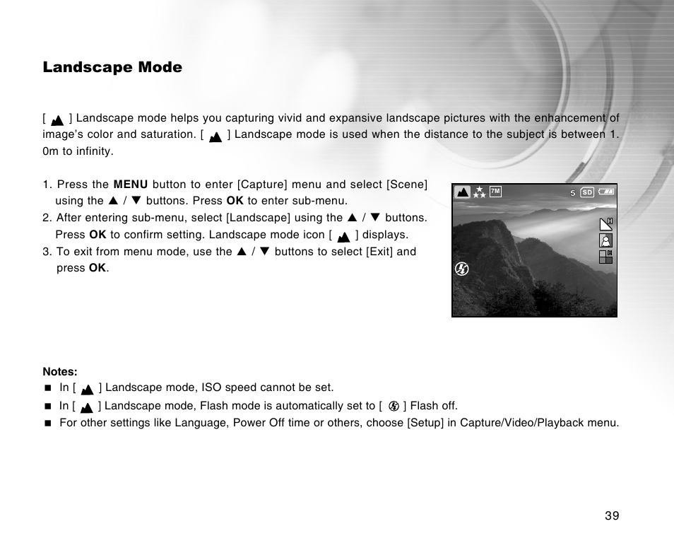 Landscape mode | Radio Shack 16-3898 User Manual | Page 39 / 73