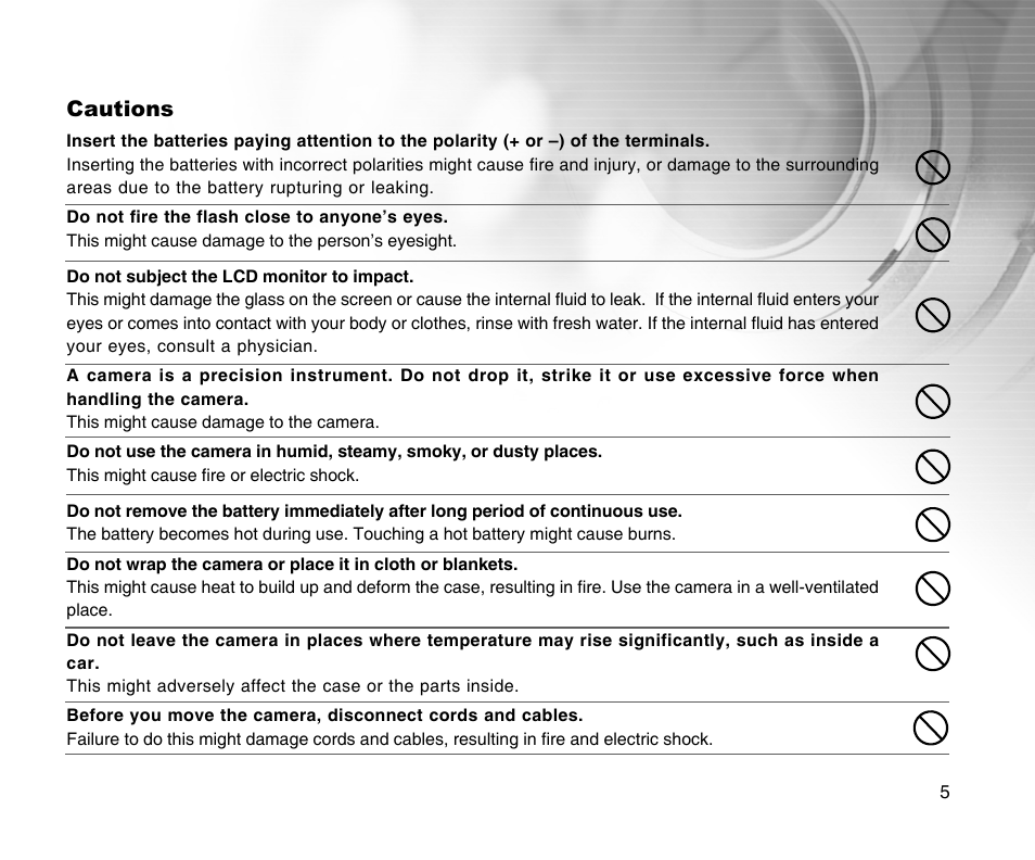 Cautions | Radio Shack 16-3898 User Manual | Page 5 / 73