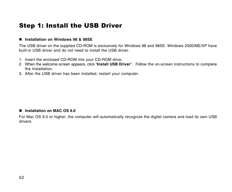 Step 1: install the usb driver | Radio Shack 16-3898 User Manual | Page 52 / 73