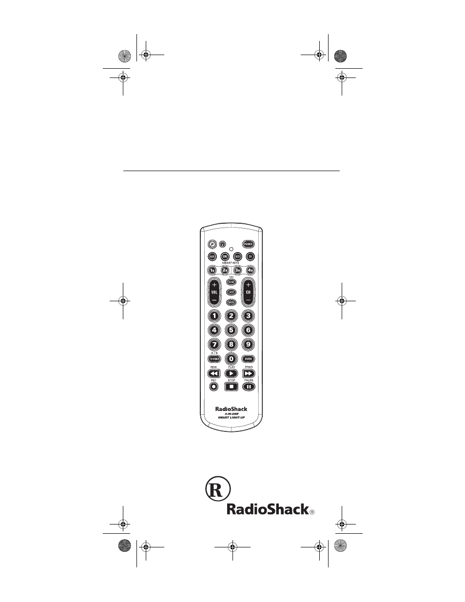 Radio Shack 4-in-One Smart Light-Up Remote Control User Manual | 40 pages