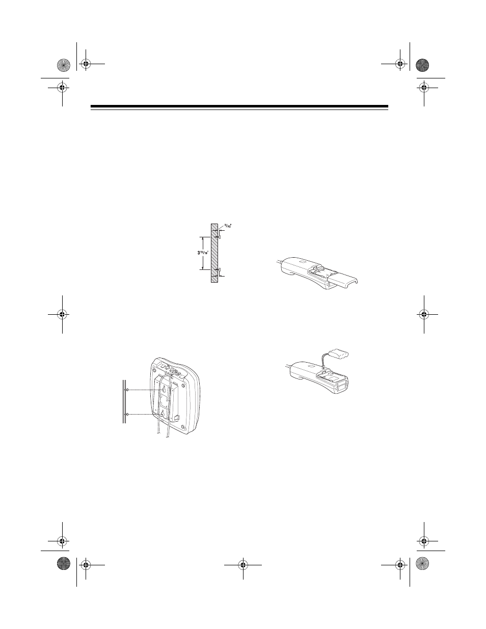 Connecting and charging the battery pack, On a wall | Radio Shack ET-1123 User Manual | Page 8 / 28