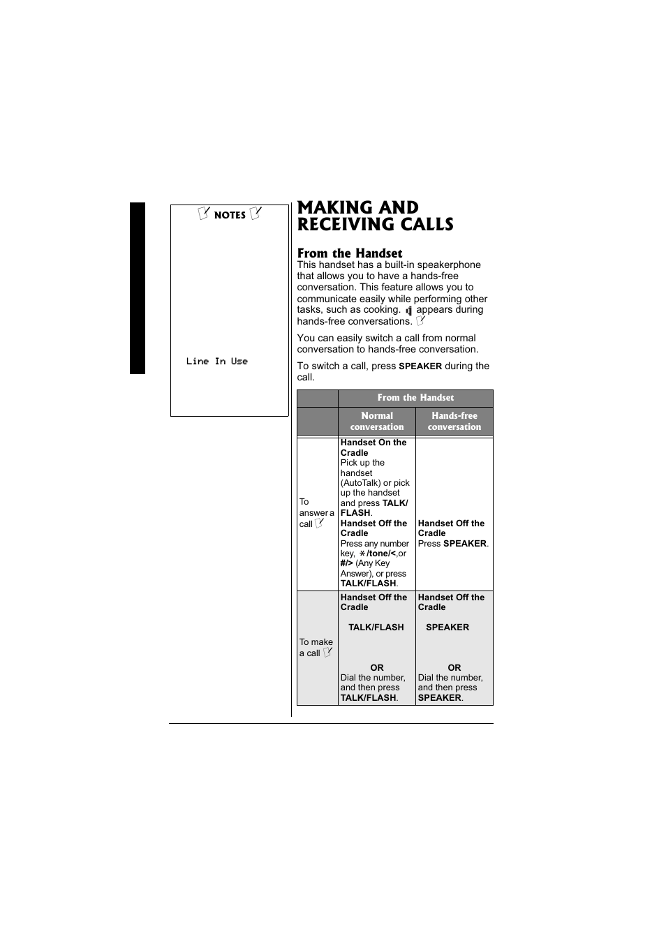 Making and receiving calls | Radio Shack 43-3871 User Manual | Page 26 / 70