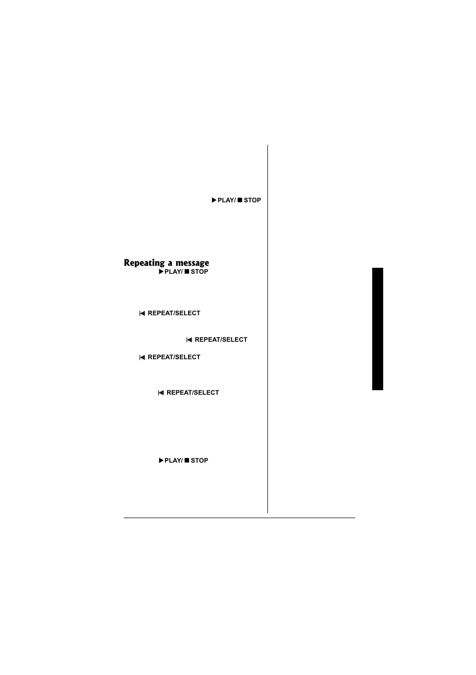 Repeating a message | Radio Shack 43-3871 User Manual | Page 59 / 70