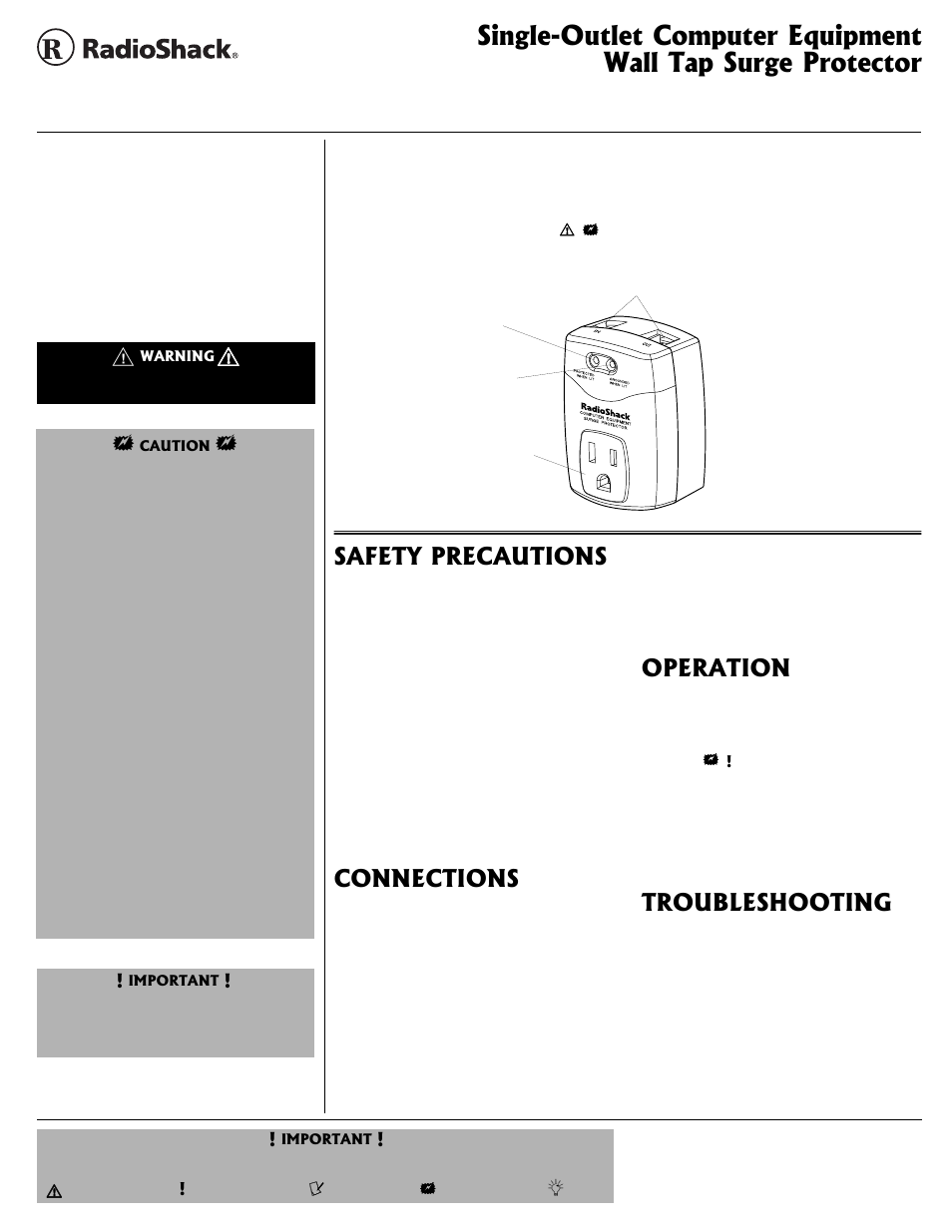 Radio Shack 04A02 User Manual | 2 pages