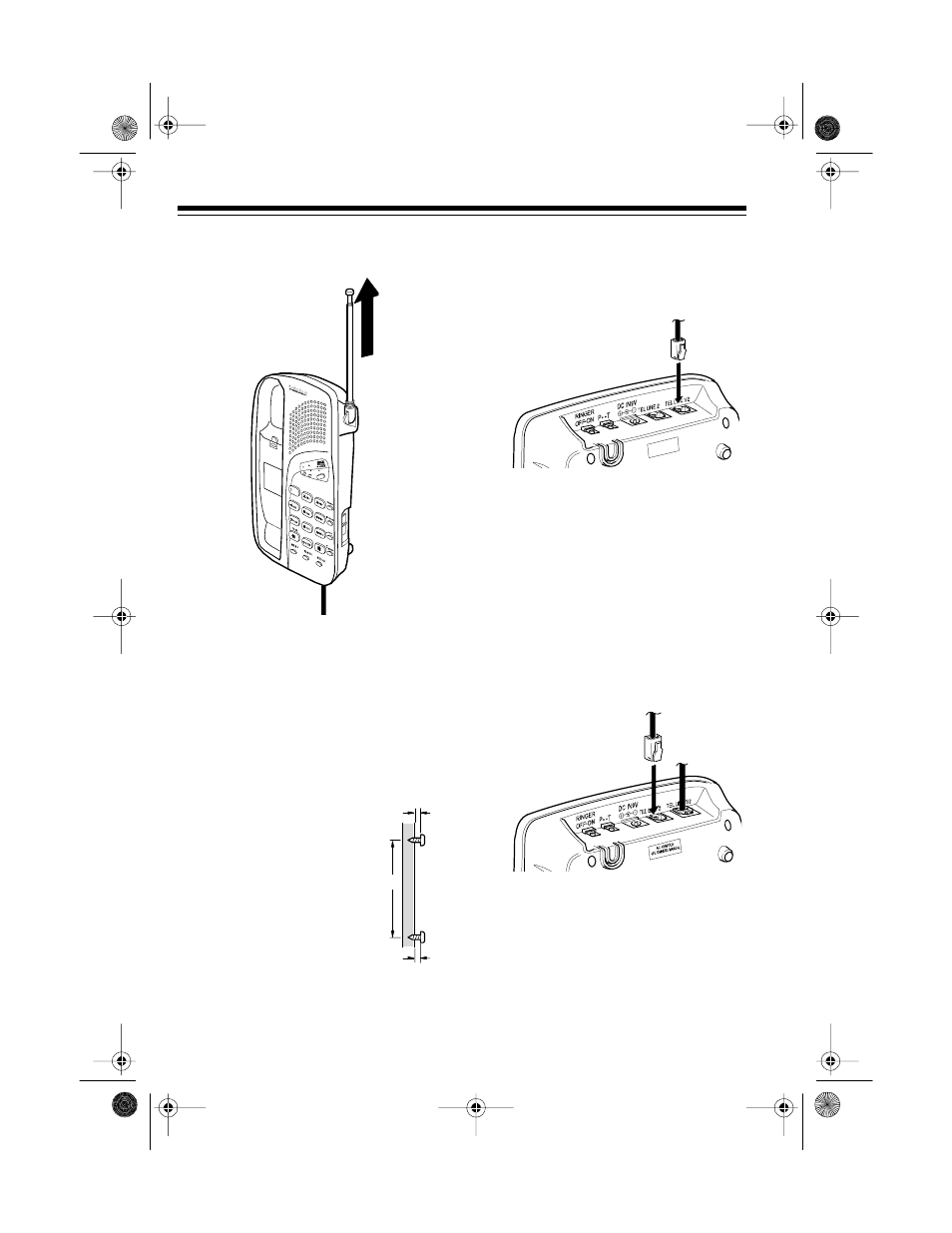 Mounting the base directly on the wall | Radio Shack ET-598 User Manual | Page 10 / 32