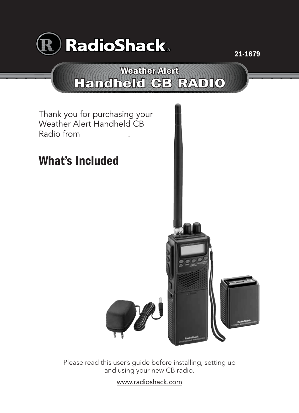 Radio Shack 21-1679 User Manual | 20 pages