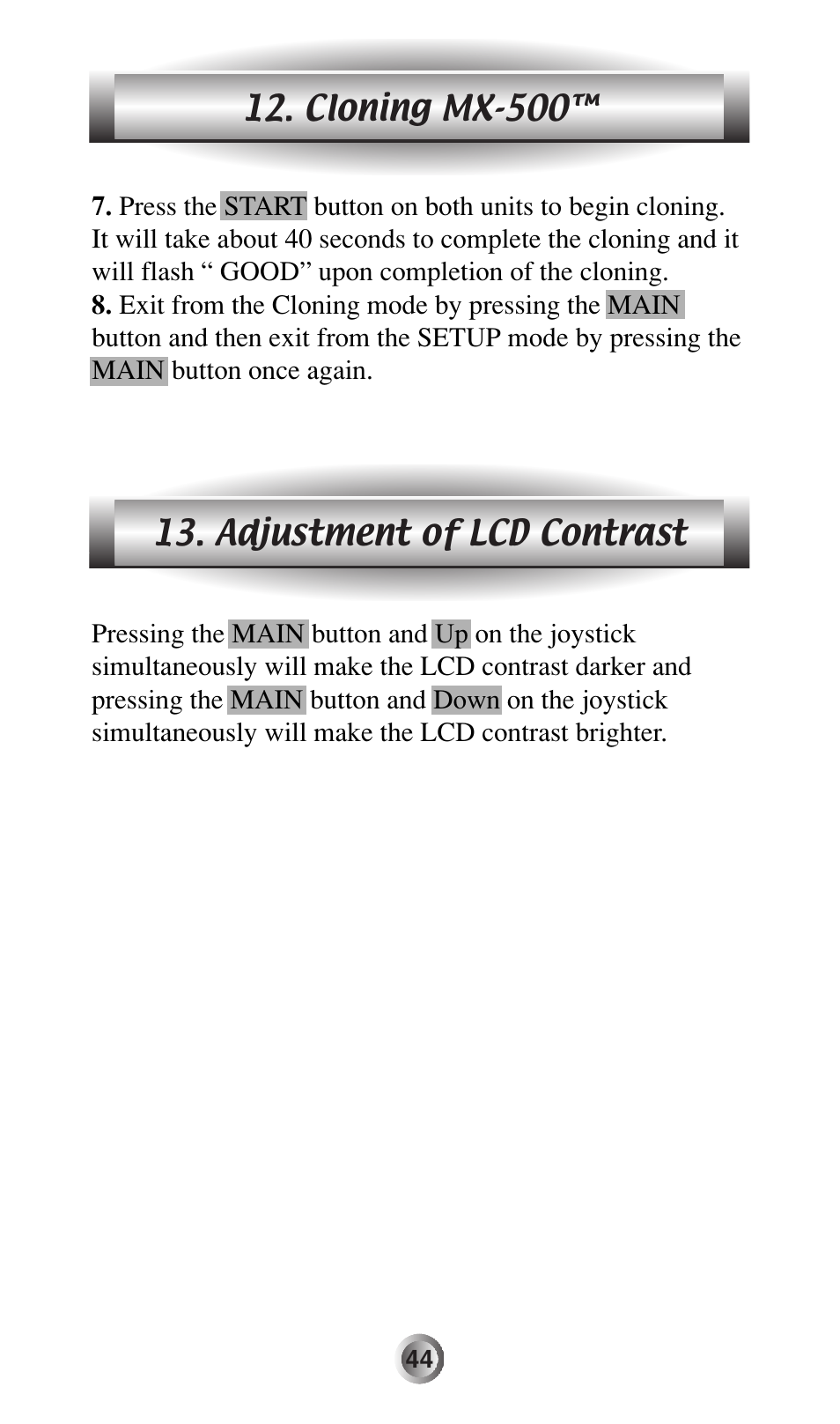 Universal Remote Control (URS) MX-500 User Manual | Page 45 / 80