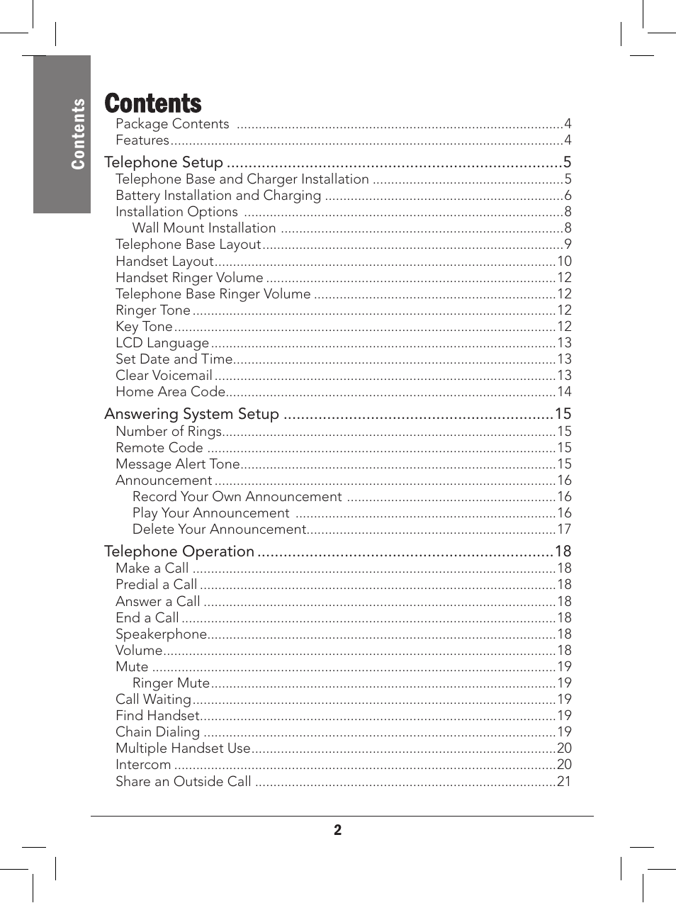 Radio Shack 43-327 User Manual | Page 2 / 60