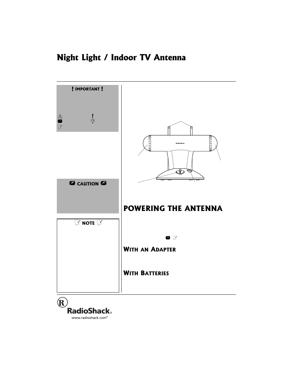 Radio Shack 15-1867 User Manual | 2 pages