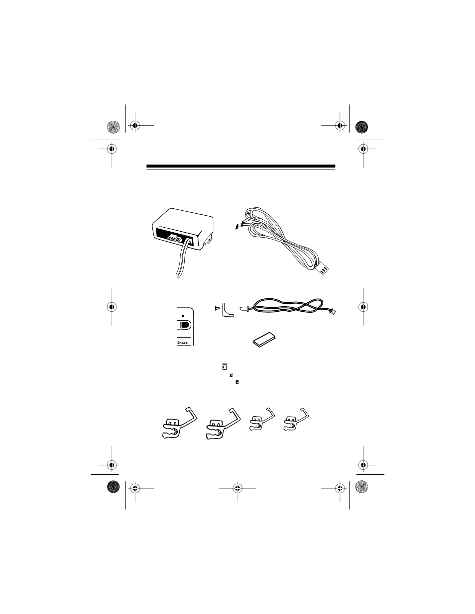 Included items | Radio Shack TD-1500 User Manual | Page 3 / 12