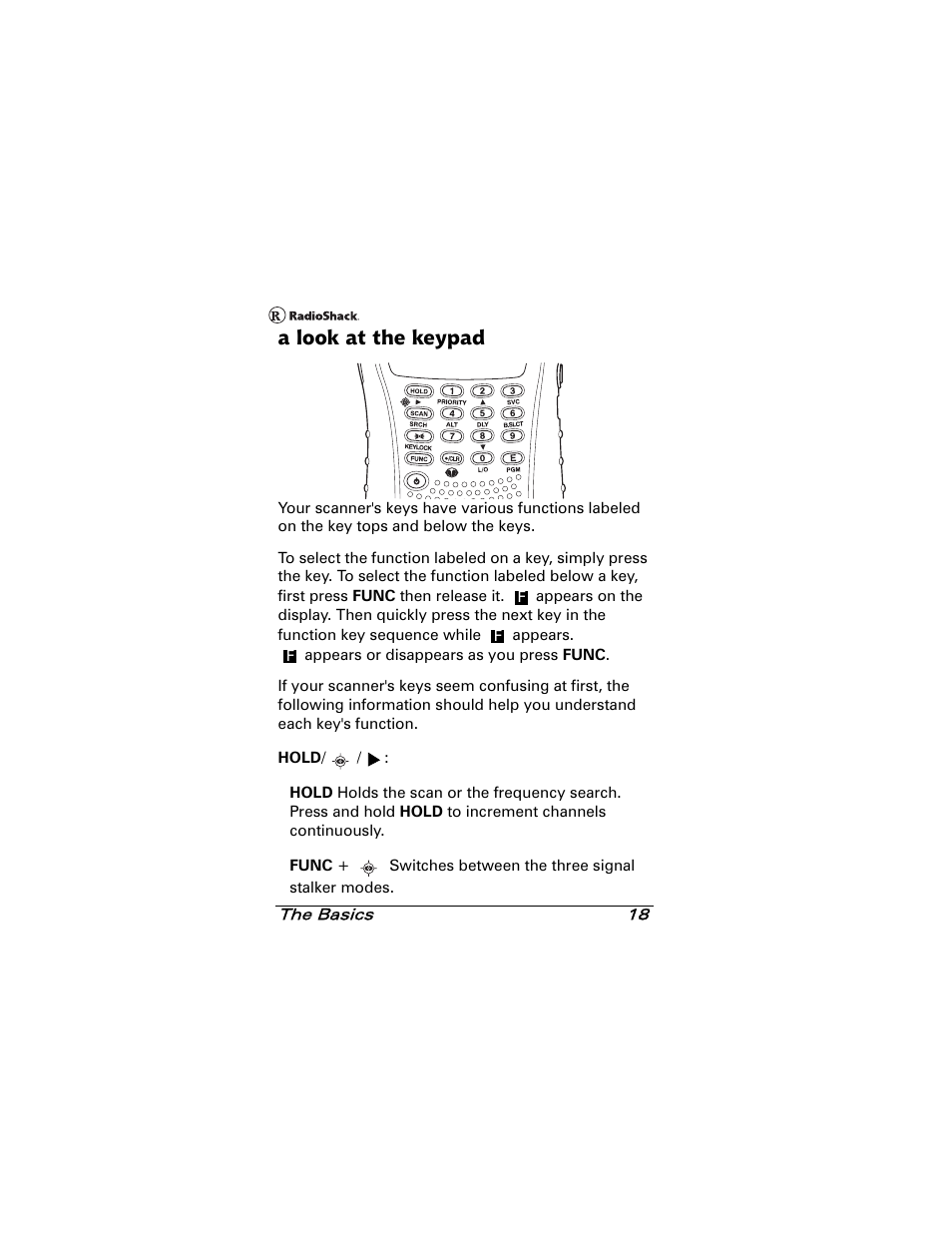 A look at the keypad | Radio Shack 20-501 User Manual | Page 18 / 64