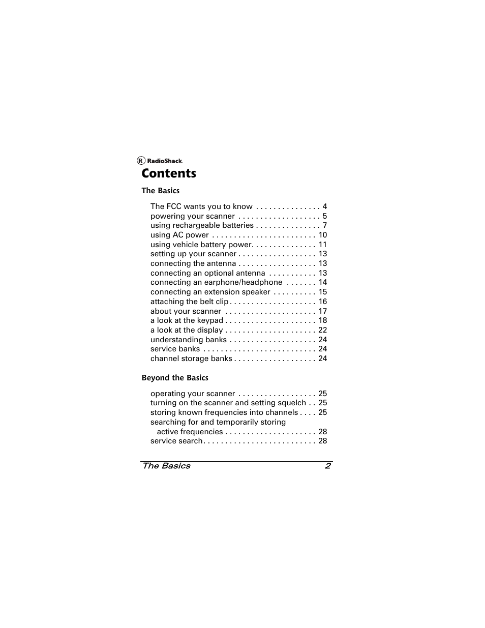 Radio Shack 20-501 User Manual | Page 2 / 64