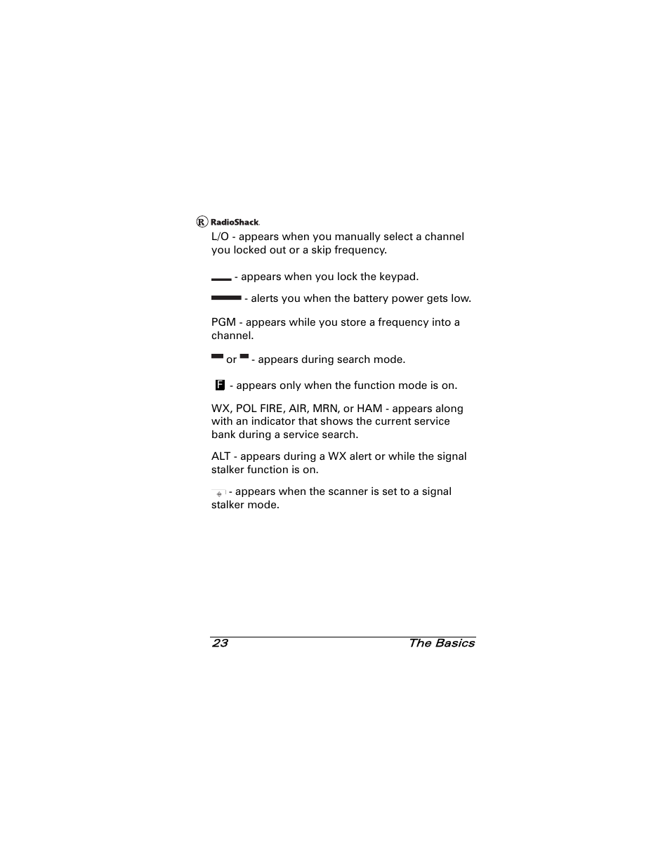 Radio Shack 20-501 User Manual | Page 23 / 64