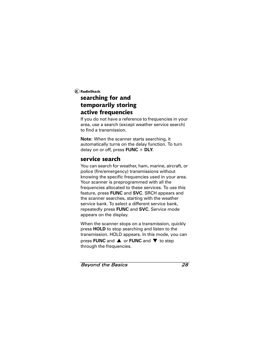 Service search | Radio Shack 20-501 User Manual | Page 28 / 64