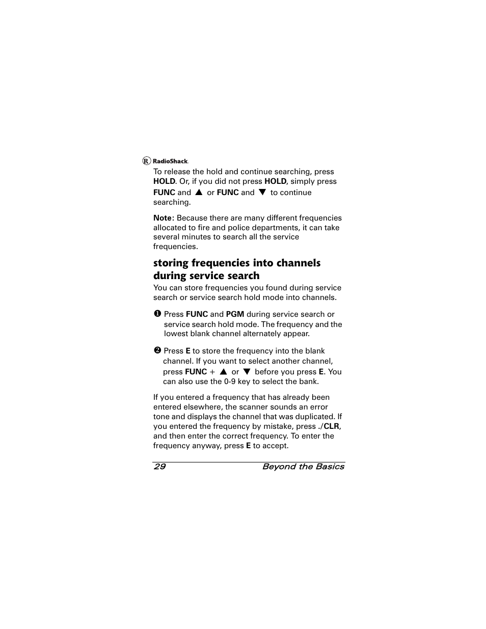 Radio Shack 20-501 User Manual | Page 29 / 64