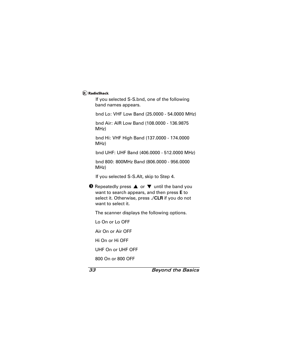 Radio Shack 20-501 User Manual | Page 33 / 64