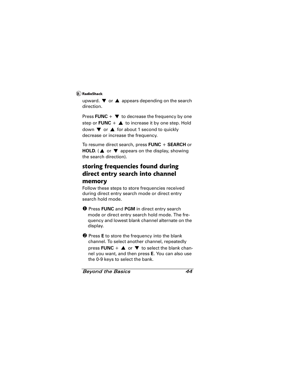 Radio Shack 20-501 User Manual | Page 44 / 64