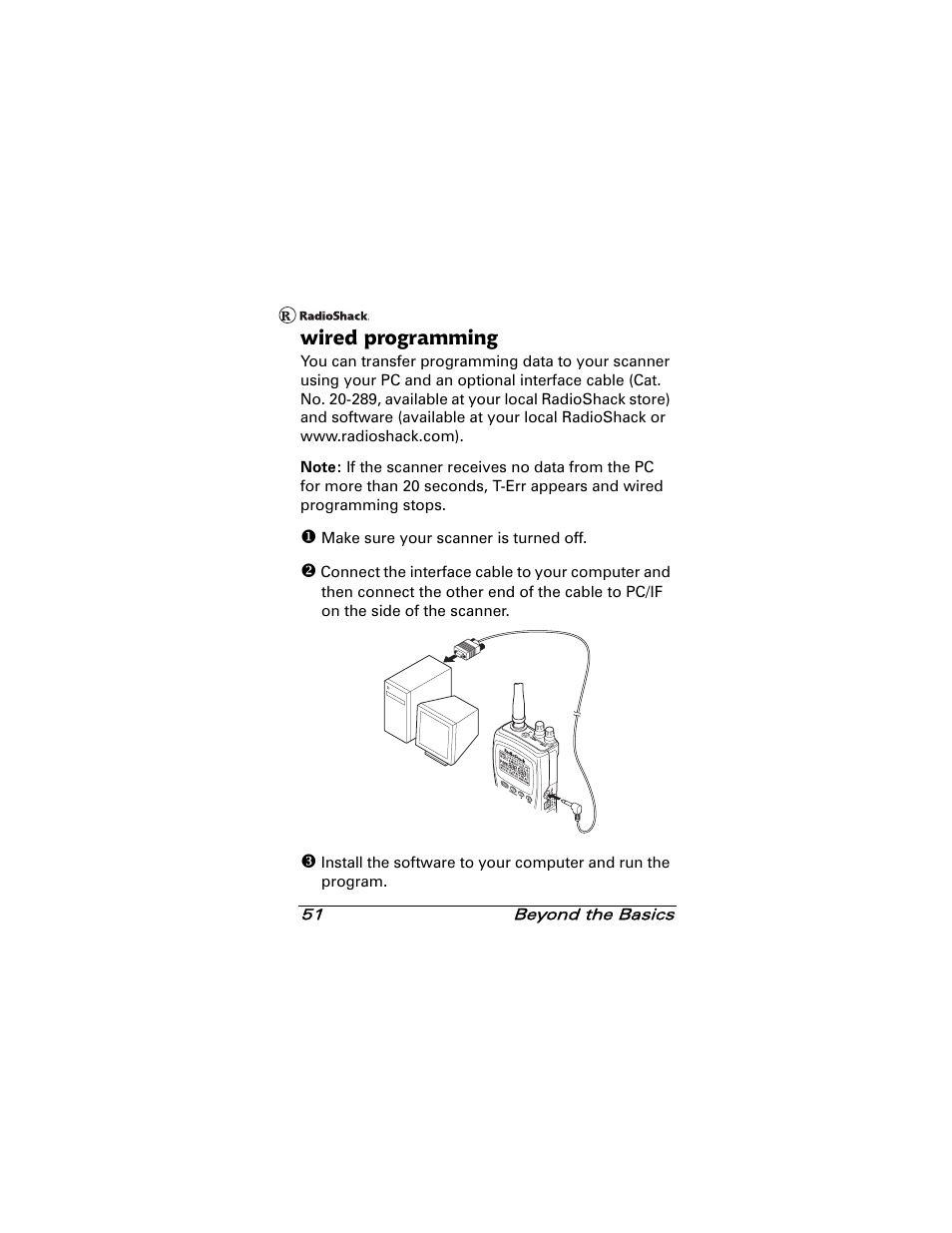 Wired programming | Radio Shack 20-501 User Manual | Page 51 / 64