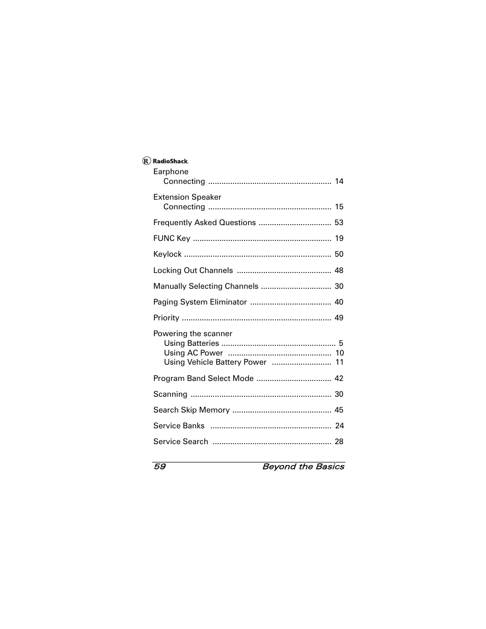 Radio Shack 20-501 User Manual | Page 59 / 64
