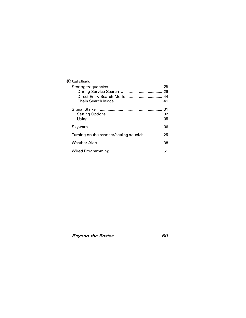 Radio Shack 20-501 User Manual | Page 60 / 64