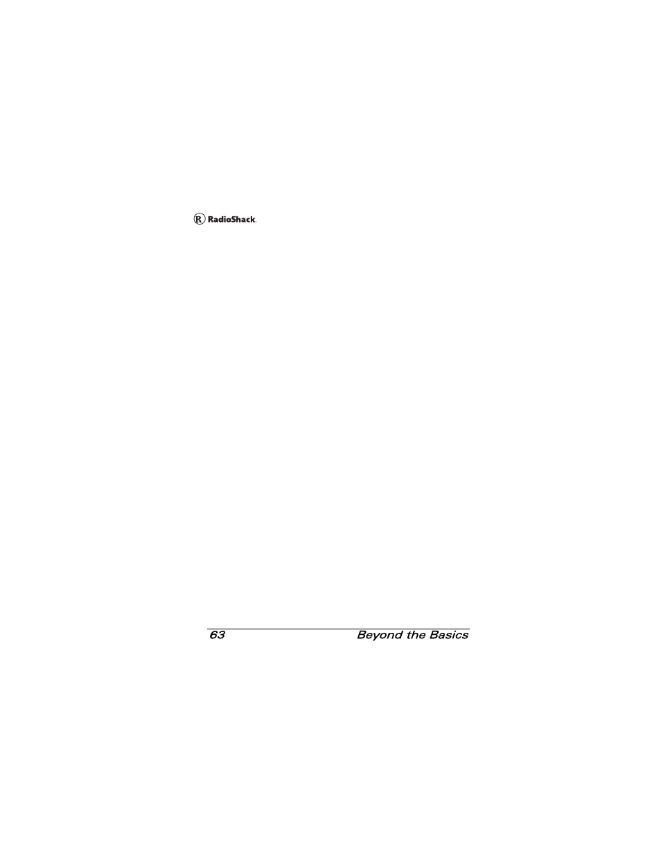 Radio Shack 20-501 User Manual | Page 63 / 64
