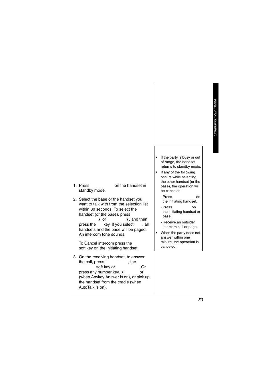 Radio Shack 5.8 GHz Multi-Handset Expandable Cordless Telephone with Digital Answerer User Manual | Page 53 / 76