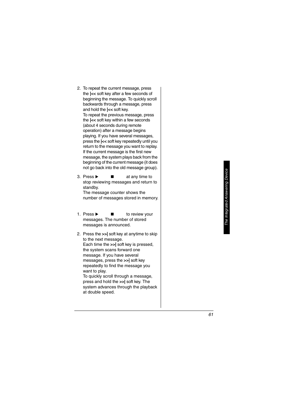 Skipping a message | Radio Shack 5.8 GHz Multi-Handset Expandable Cordless Telephone with Digital Answerer User Manual | Page 61 / 76