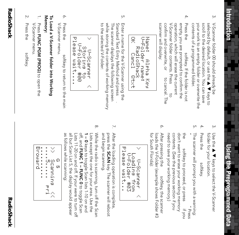 Introduction, Using the preprog rammed data | Radio Shack PRO-106 User Manual | Page 5 / 28