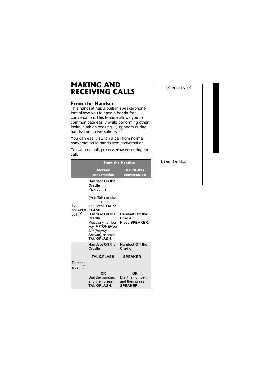 Making and receiving calls | Radio Shack 43-3880 User Manual | Page 27 / 72