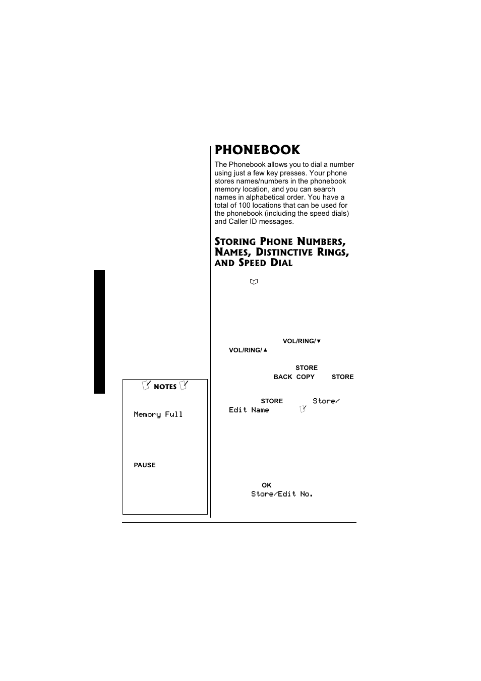 Phonebook | Radio Shack 43-3880 User Manual | Page 34 / 72