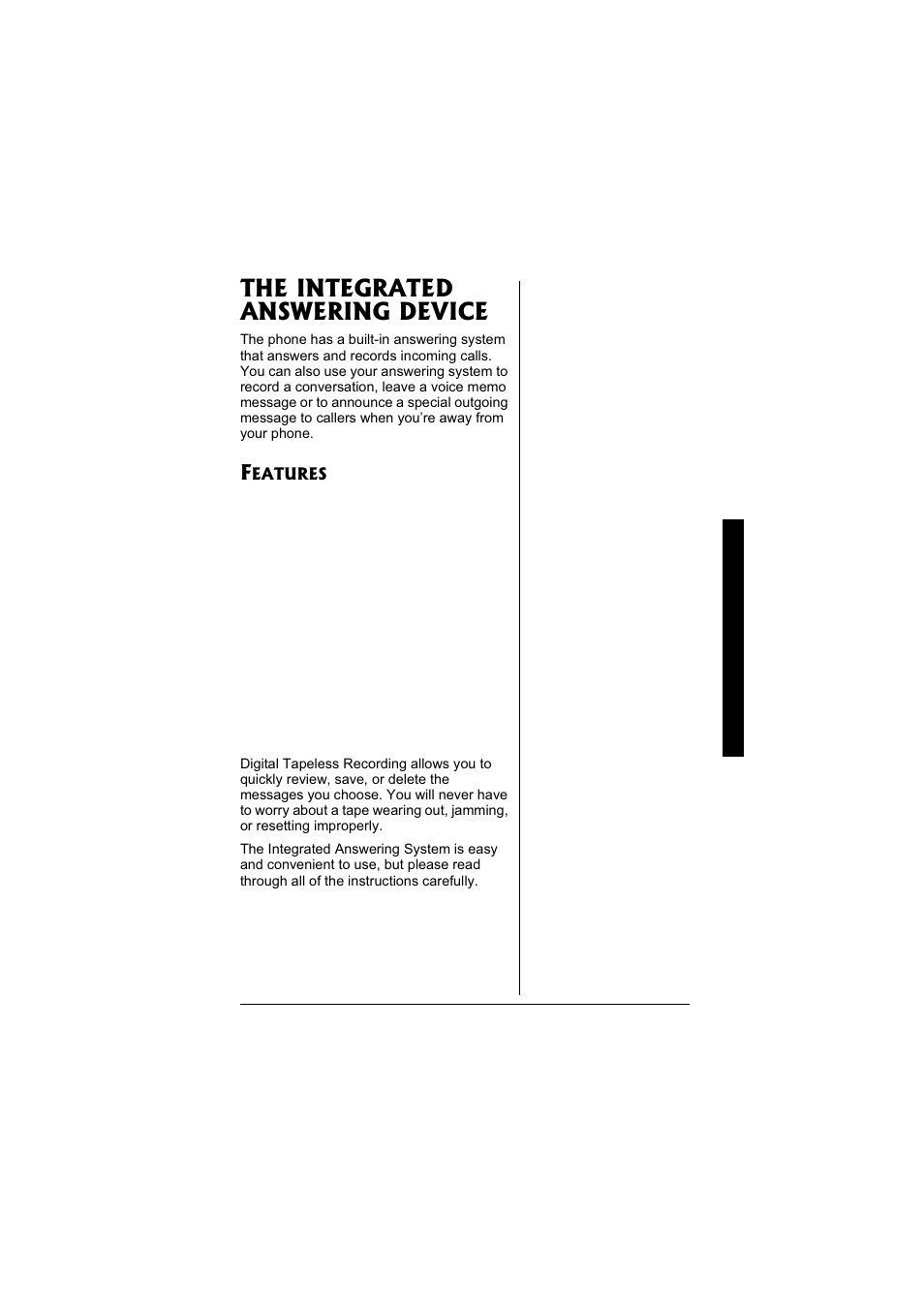 The integrated answering device | Radio Shack 43-3880 User Manual | Page 51 / 72