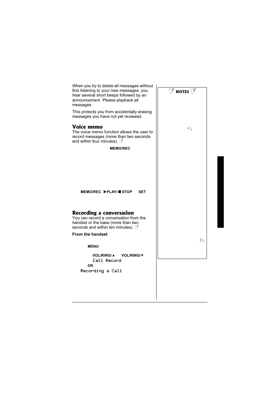 Recording a conversation | Radio Shack 43-3880 User Manual | Page 63 / 72