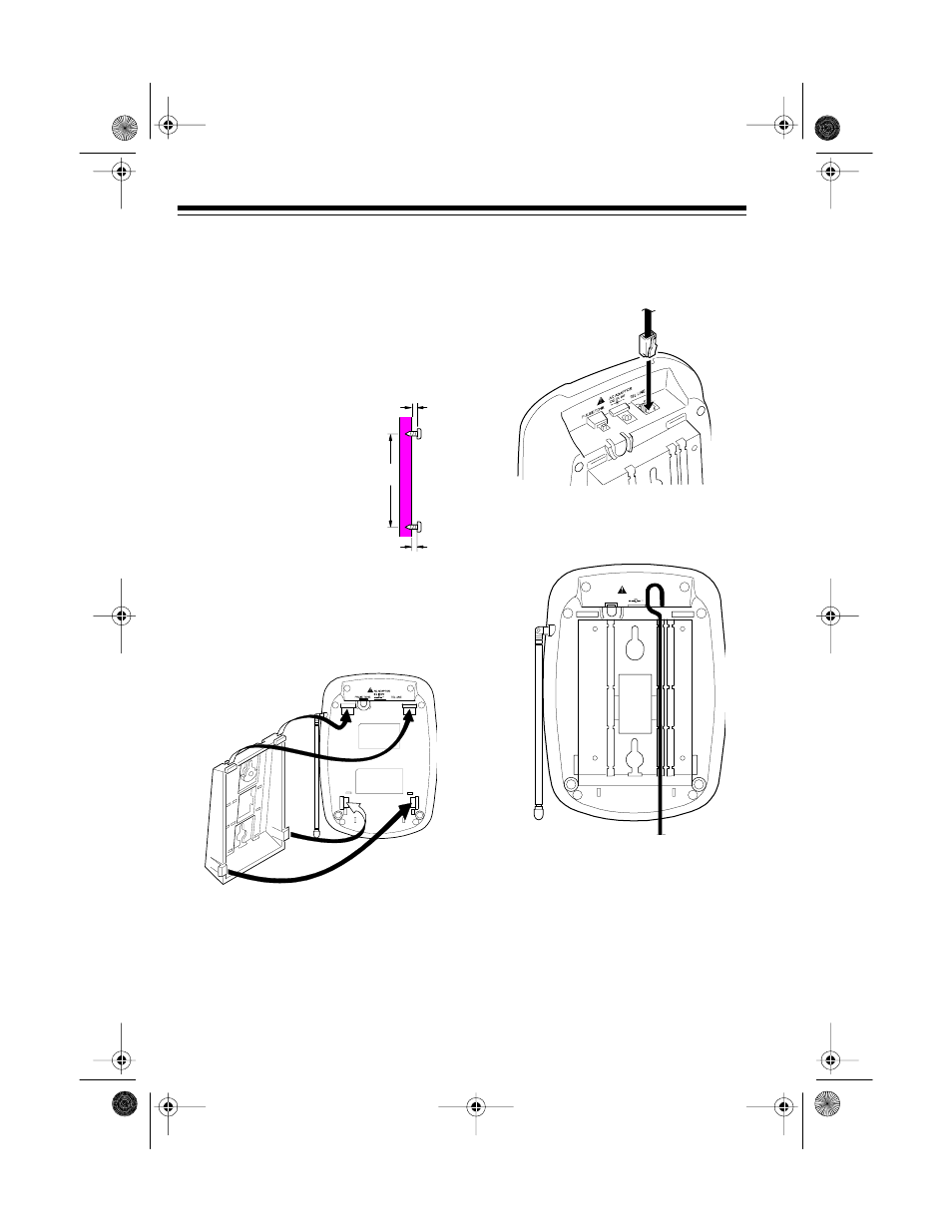 Mounting the base directly on the wall | Radio Shack ET-926 User Manual | Page 8 / 24