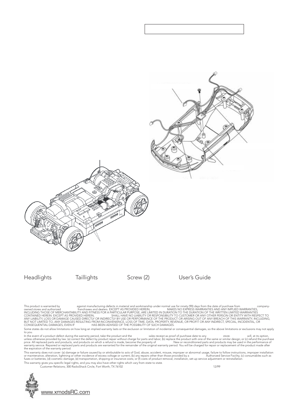 Radio Shack XMODS 60-439 User Manual | 1 page