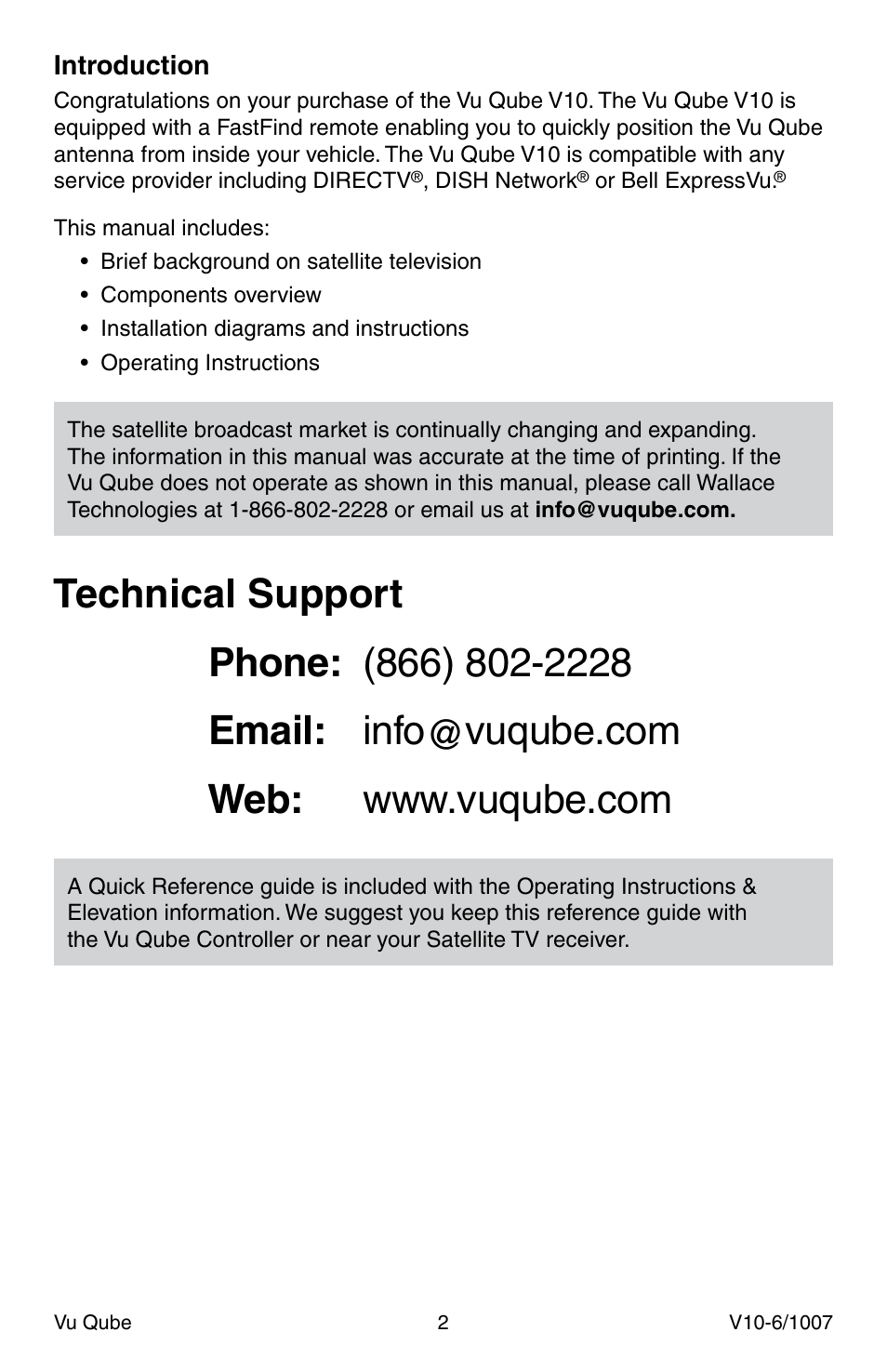 Radio Shack Vu Qube V10 User Manual | Page 2 / 12