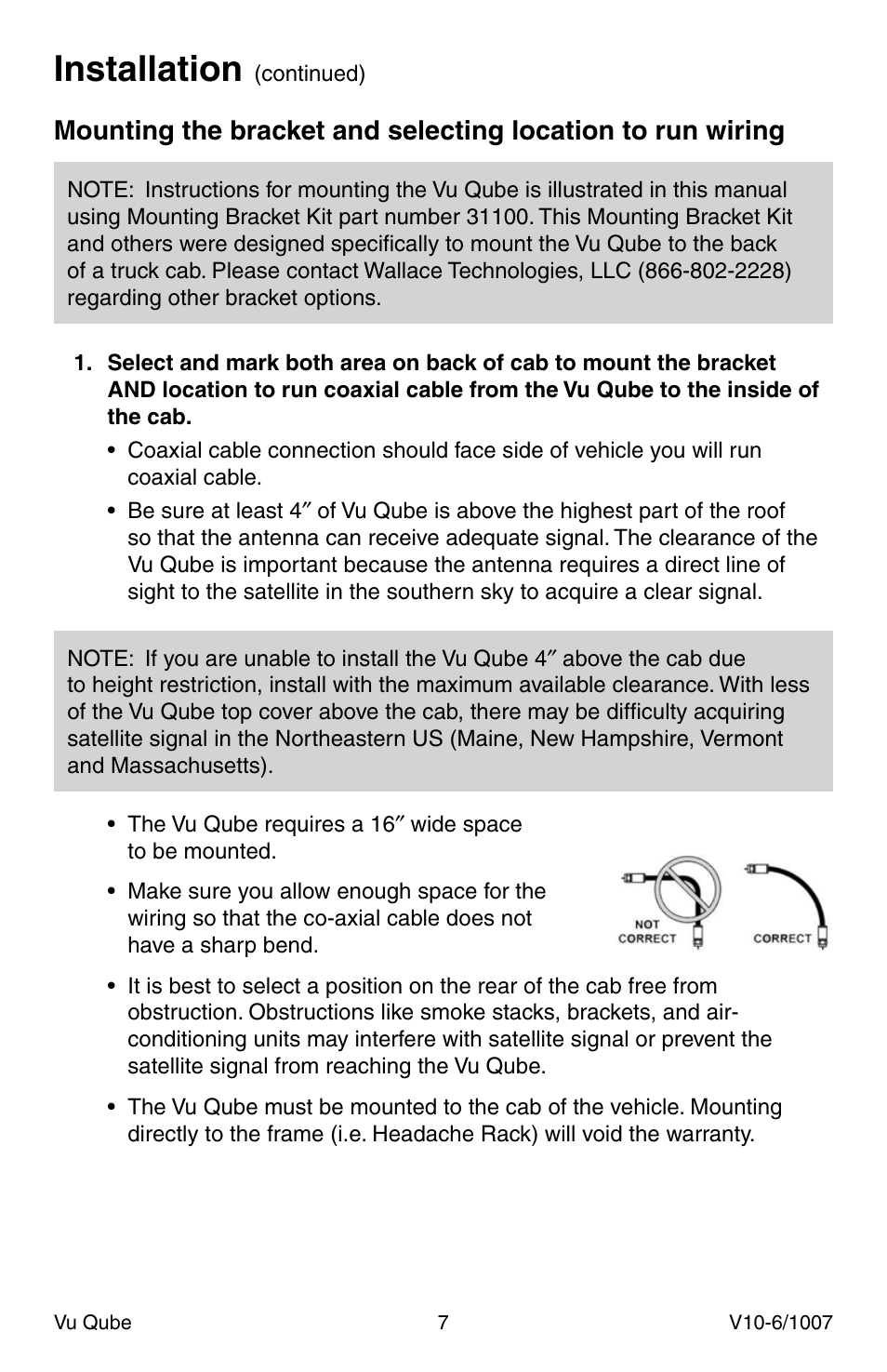 Installation | Radio Shack Vu Qube V10 User Manual | Page 7 / 12