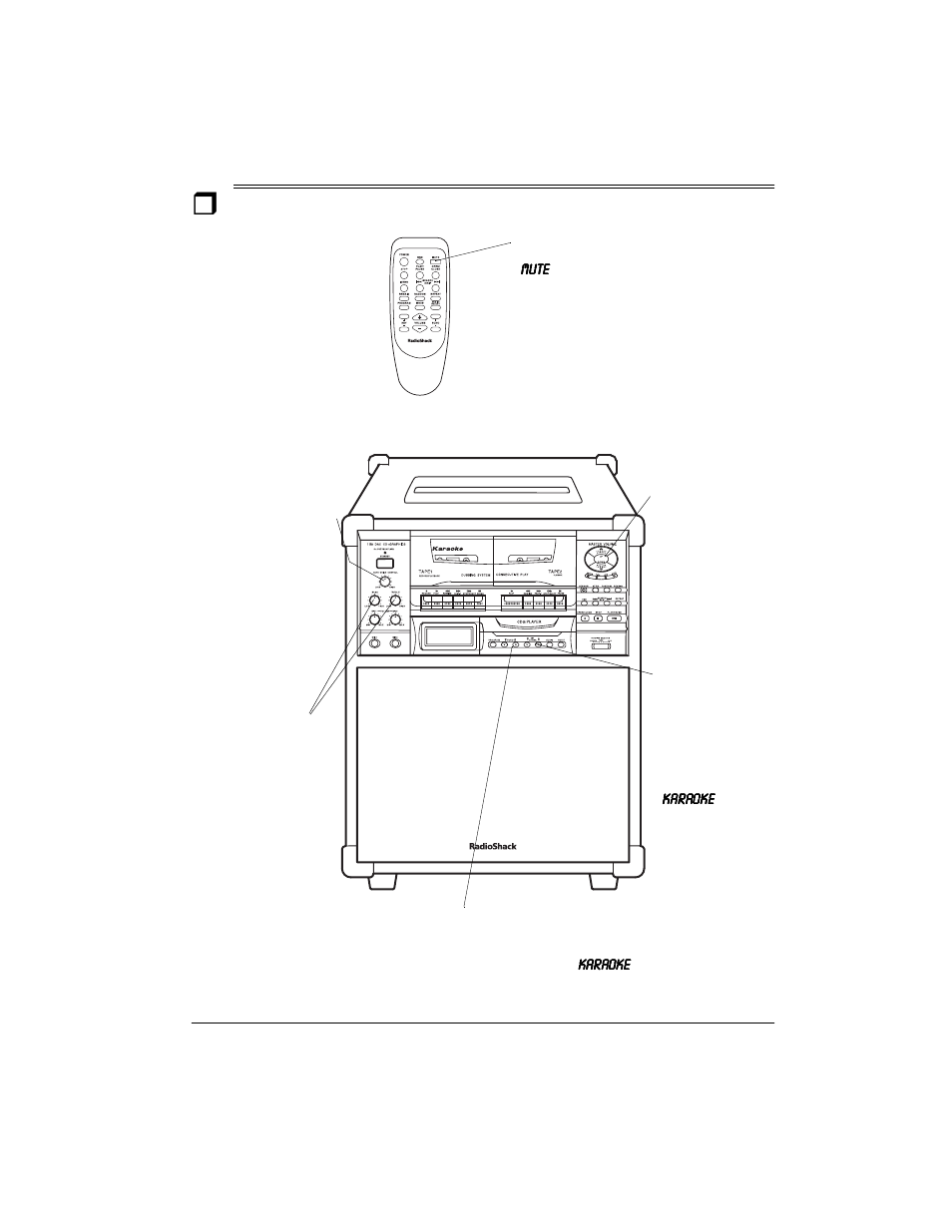 A quick look at your karaoke system | Radio Shack Hi-Power CD+G Karaoke System User Manual | Page 7 / 20