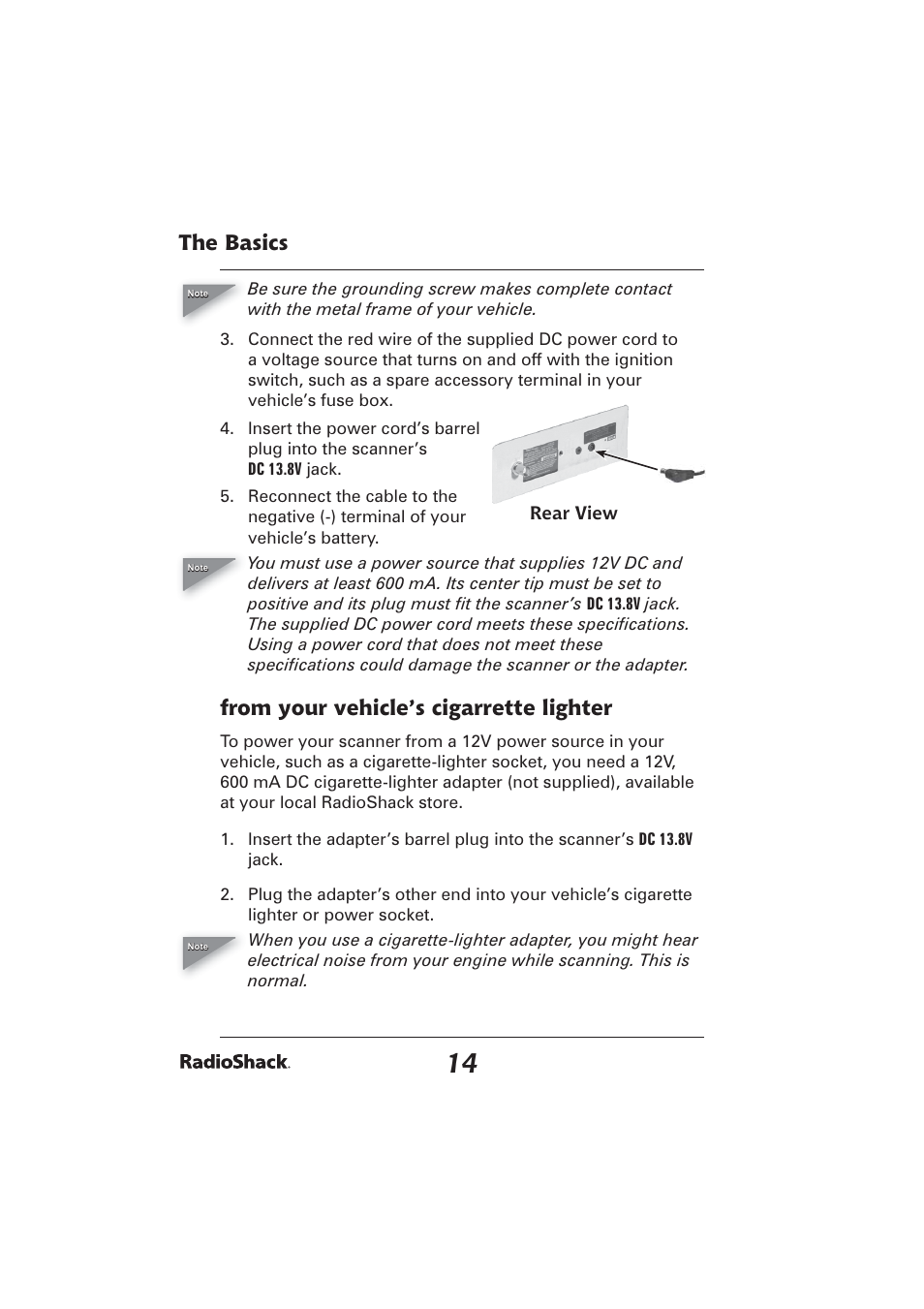 The basics | Radio Shack PRO-2096 User Manual | Page 14 / 84