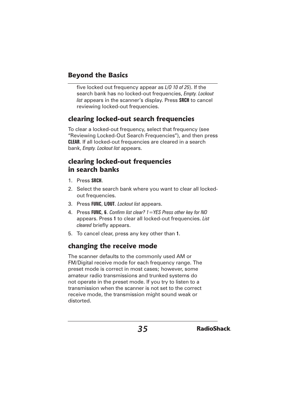 Radio Shack PRO-2096 User Manual | Page 35 / 84