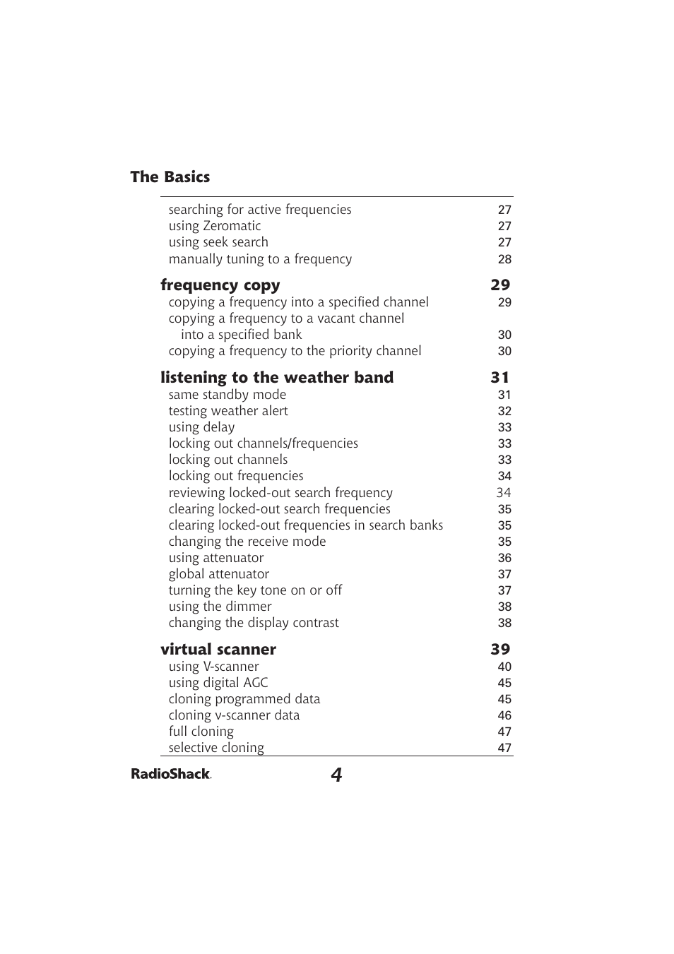 Radio Shack PRO-2096 User Manual | Page 4 / 84