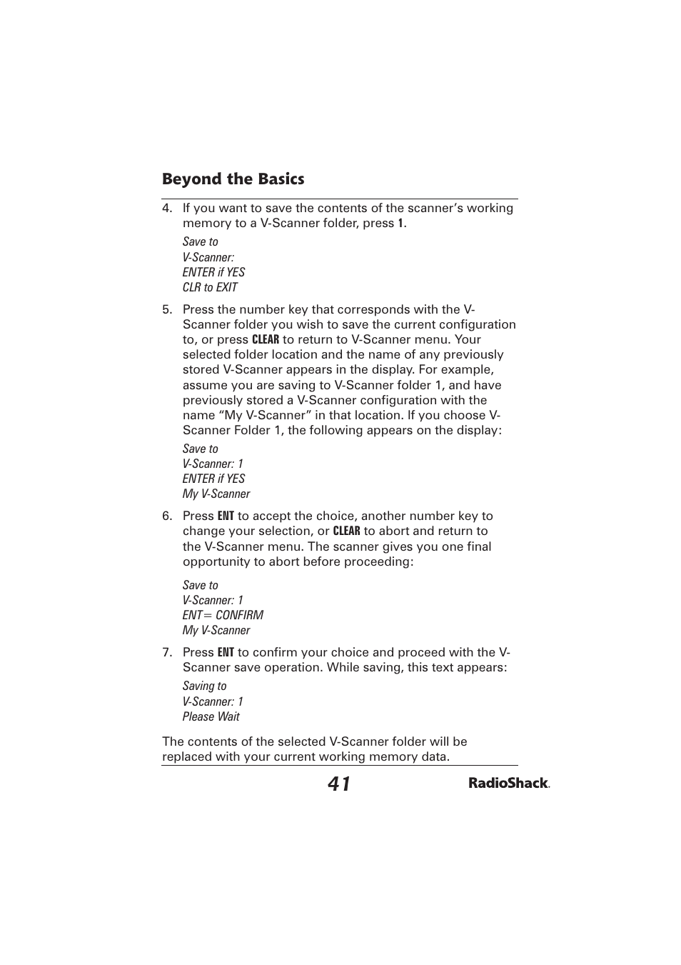 Beyond the basics | Radio Shack PRO-2096 User Manual | Page 41 / 84