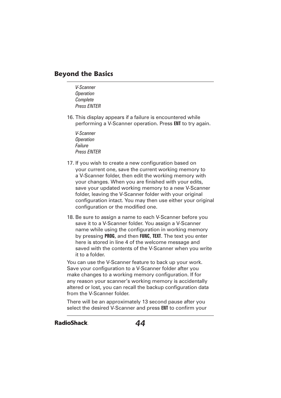 Beyond the basics | Radio Shack PRO-2096 User Manual | Page 44 / 84