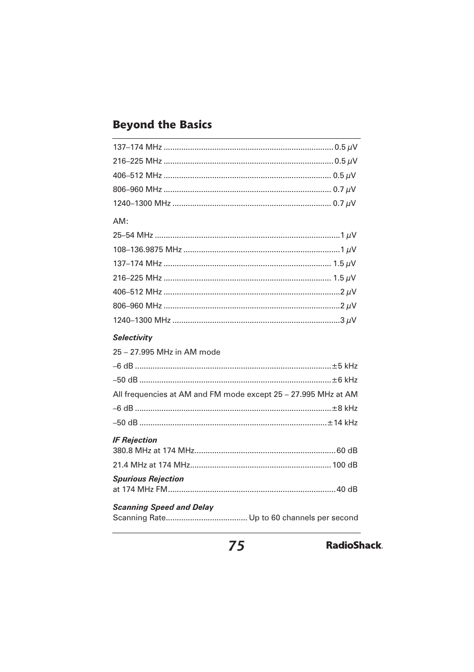 Beyond the basics | Radio Shack PRO-2096 User Manual | Page 75 / 84