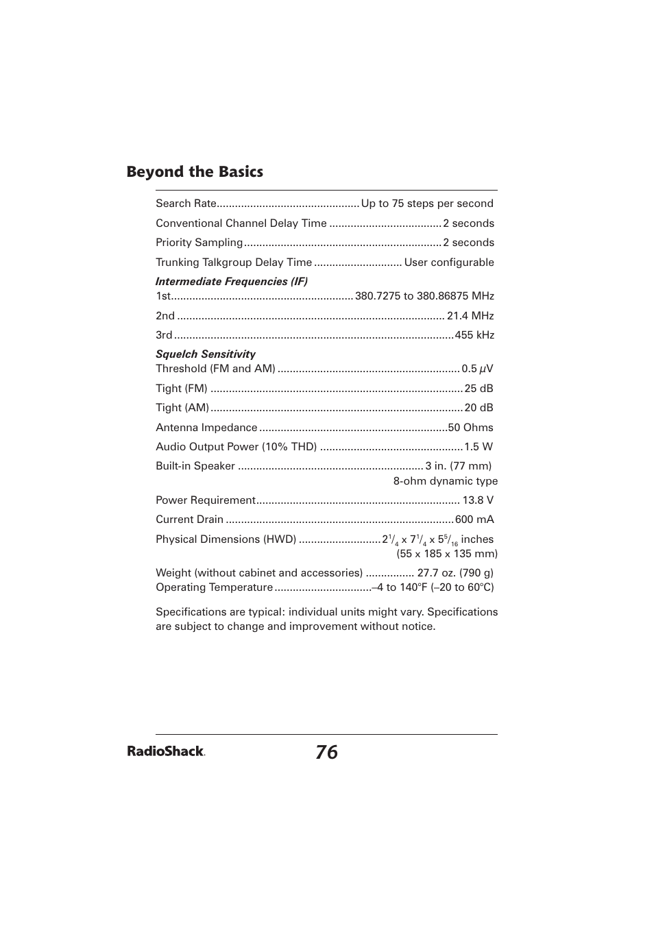 Beyond the basics | Radio Shack PRO-2096 User Manual | Page 76 / 84