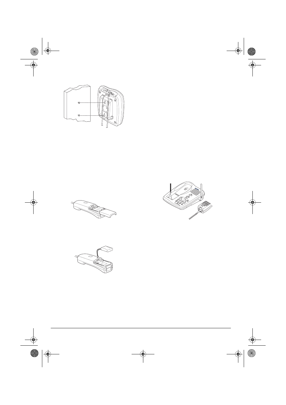 Connecting and charging the battery pack | Radio Shack Digital Spread Spectrum Cordless Telephone with Digital Answering System User Manual | Page 10 / 24