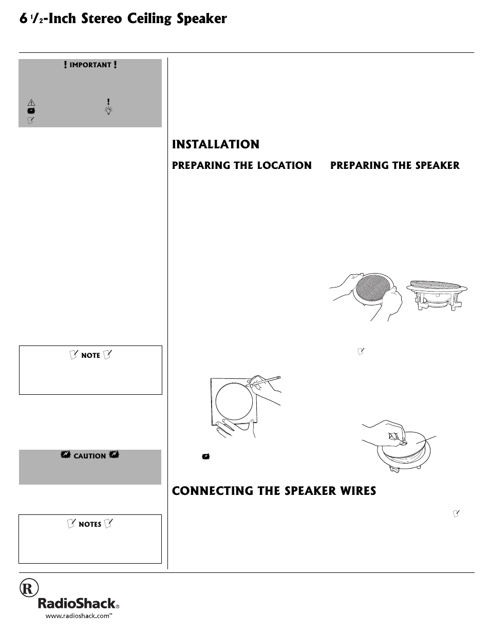 Radio Shack 40-4092 User Manual | 2 pages