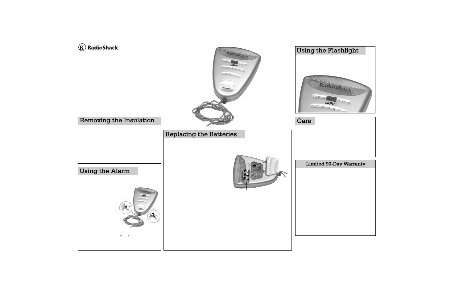 Radio Shack 49-1011 User Manual | 1 page