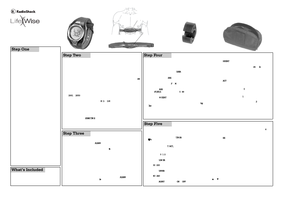 Radio Shack LIFEWISE 63-1520 User Manual | 2 pages
